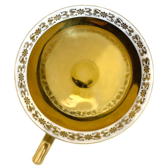 JKW Bavaria West Germany Porcelain Cup & Saucer Love Story Pattern Vintage 1950s - Picture 6 of 14